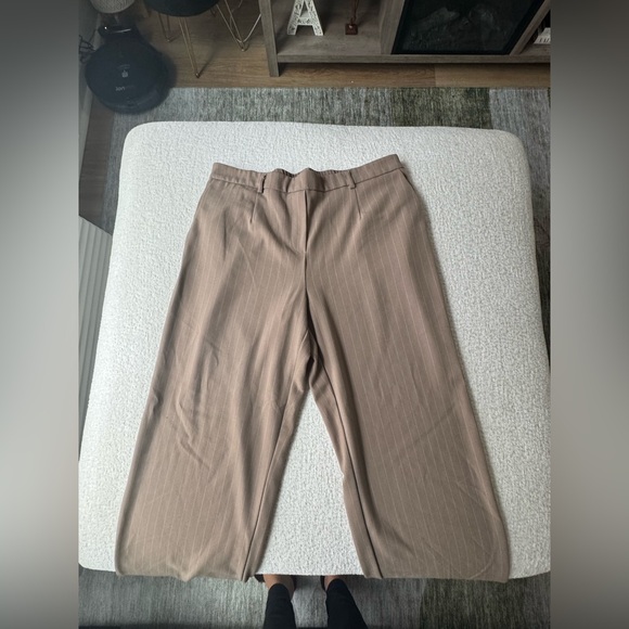 Brown Pinstripe Trousers - Picture 2 of 5